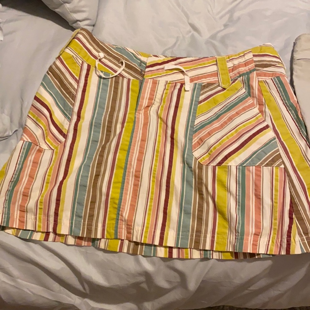 Patagonia skirt and blue skort.